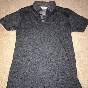 Gray collared shirt